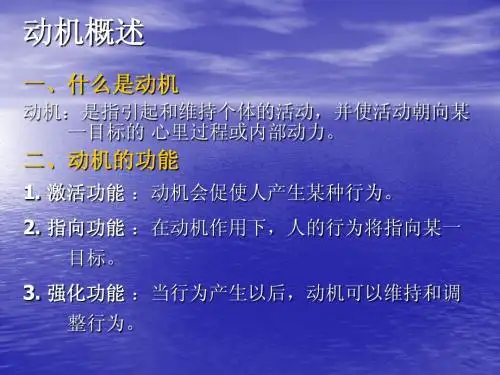 旅游学—旅游动机