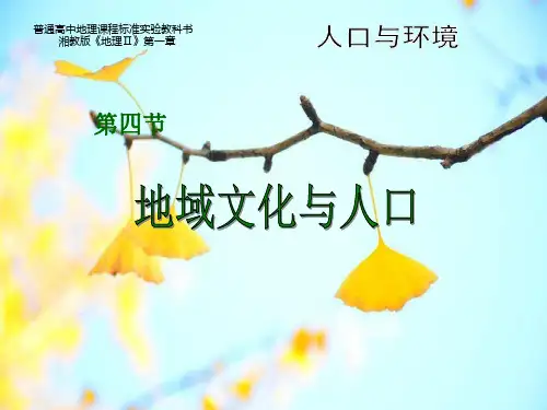 地域文化与人口PPT精品课件