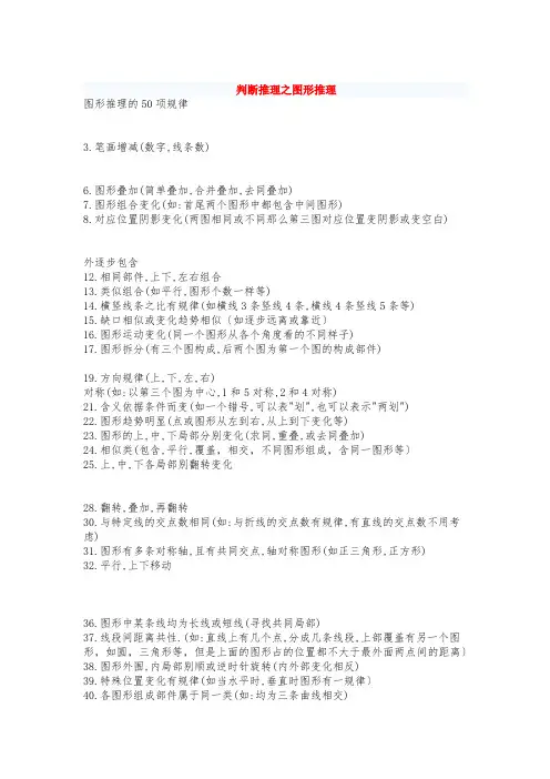 公务员行政测试图形推理大全