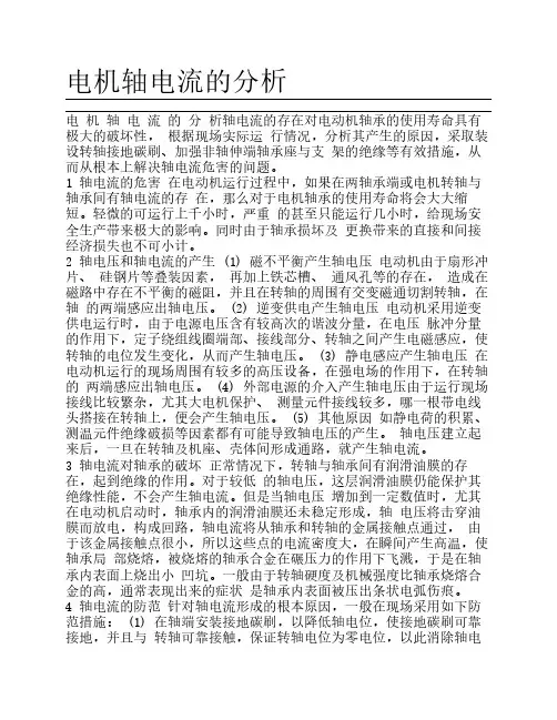电机轴电流的分析