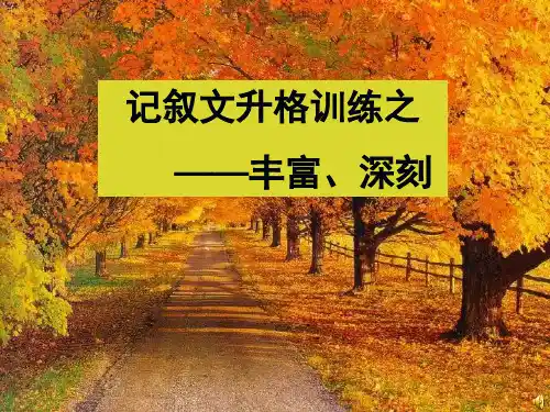 记叙文训练之升格：细节描写、议论抒情