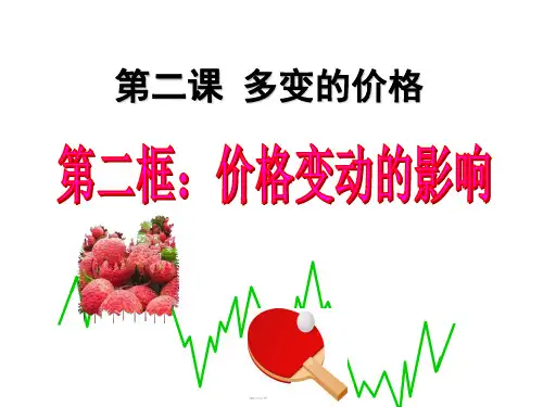 人教版_政治价格变动的影响公开课PPT