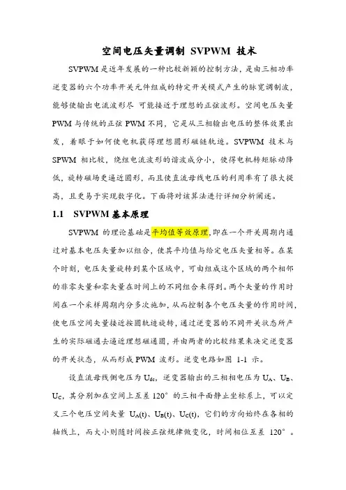 SVPWM的原理及法则推导和控制算法详解130801