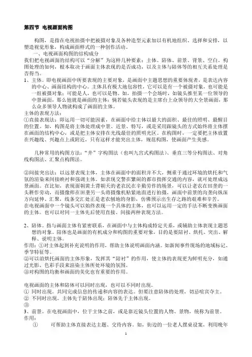 电视画面构图