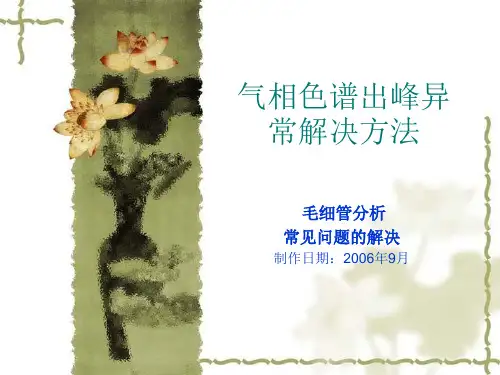 气相色谱出峰异常解决方法