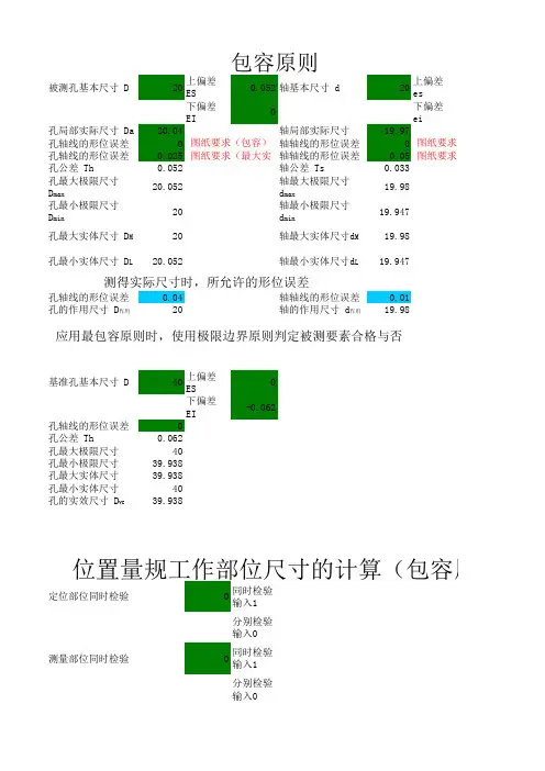 形位公差及位置度检具设计