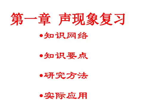 物理：第一章声现象复习课件(苏科版八年级上)