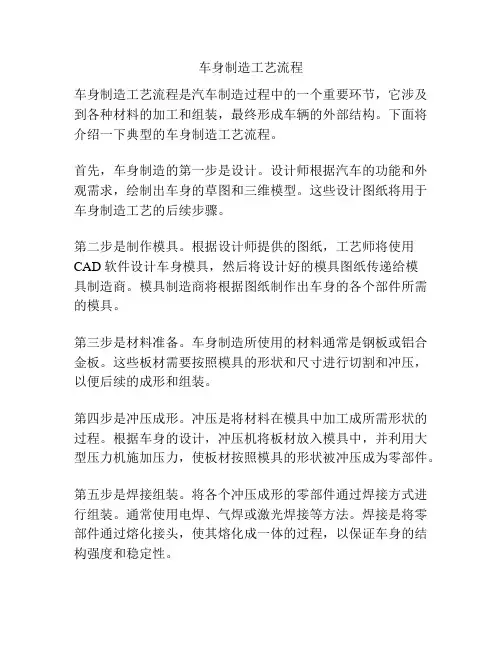 车身制造工艺流程