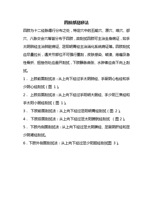 四肢部刮痧法