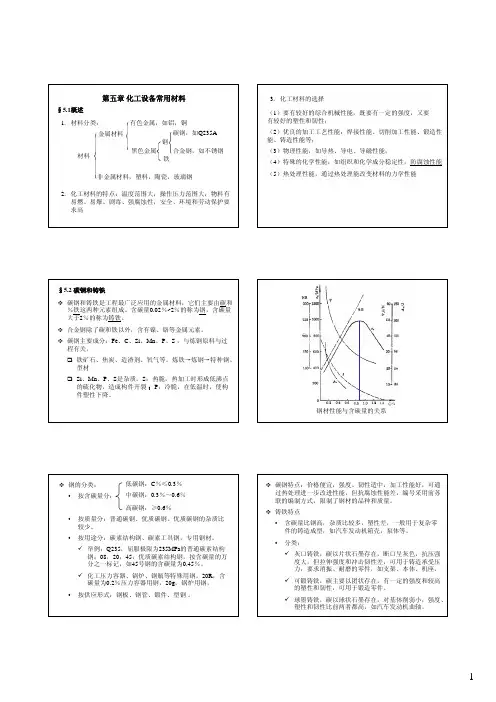 化工设备常用材料