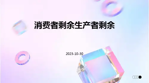消费者剩余生产者剩余