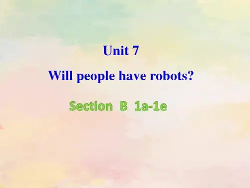 Unit7 Section B  1a-1e课件 2022-2023学年人教版八年级英语上册