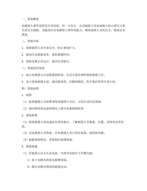 电梯困人应急预案文库