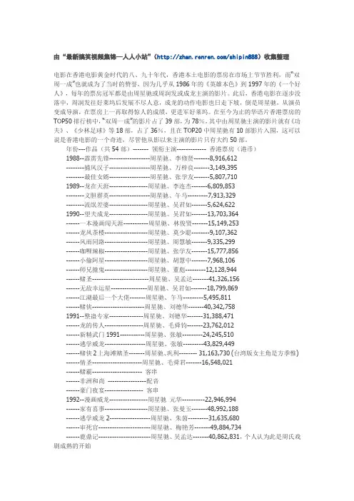 周星驰电影年表