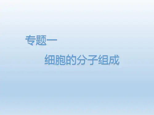 高考生物二轮复习专题课件：专题一 细胞的分子组成