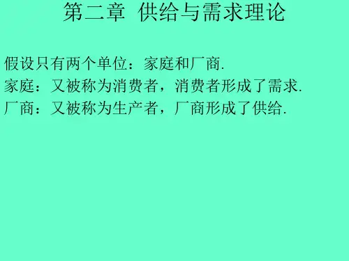 第二章 供给与需求基本原理