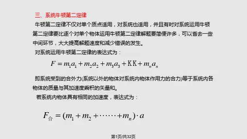 整体法与隔离法求解连接体问题PPT课件