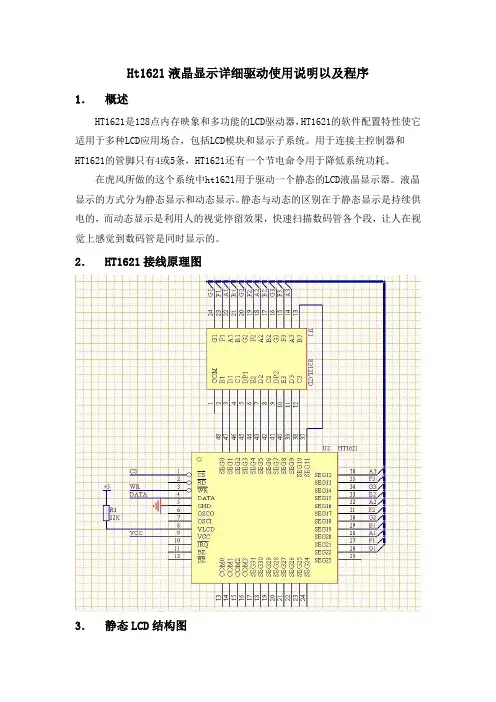 HT1621液晶显示驱动详细原理及程序