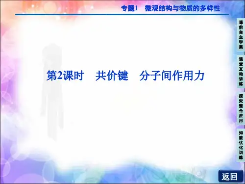 【苏教版.高中.化学】必修2《共价键 分子间作用力》ppt课件