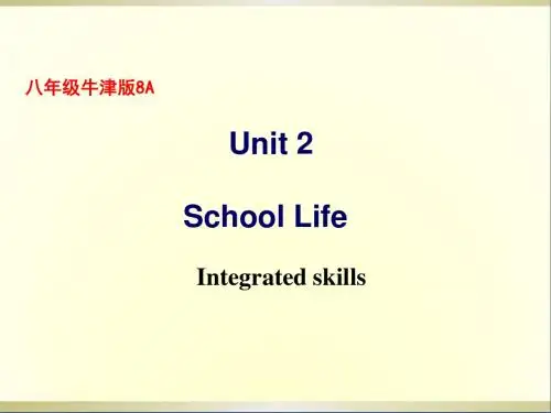 八年级英语上册 Unit2 Integrated skills 课件2 牛津译林版