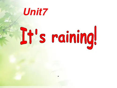 新目标英语七年级下册Unit7_It's_raining!-课件