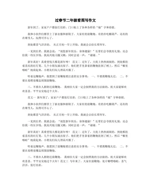 过春节二年级看图写作文