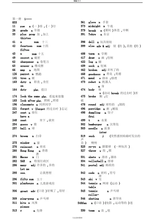 初中英语必背单词2000个