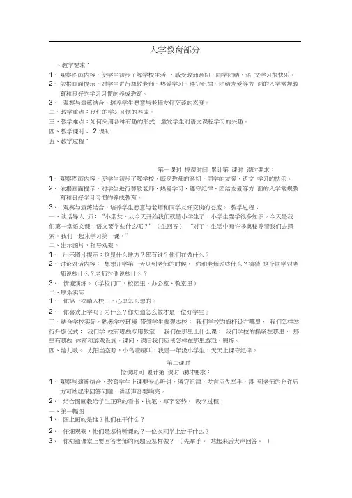 入学教育部分