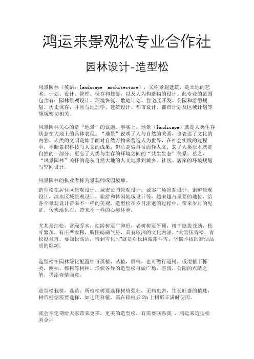 园林设计-造型松,造型黑松,造型油松