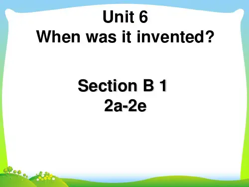 人教【最新】目标九年级全册Unit 6 Section B 2a-2e(共16张PPT).ppt