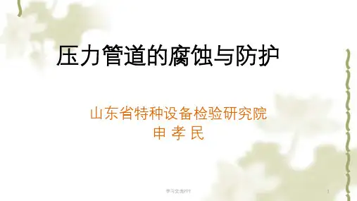 压力管道的腐蚀与防护课件