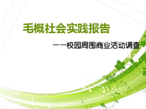 校园周边商业环境调查市公开课获奖课件省名师示范课获奖课件