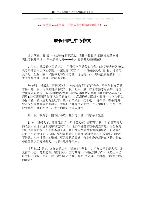 2019年成长回眸_中考作文-word范文模板 (1页)