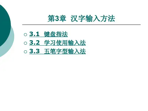 第3章 汉字输入方法.ppt