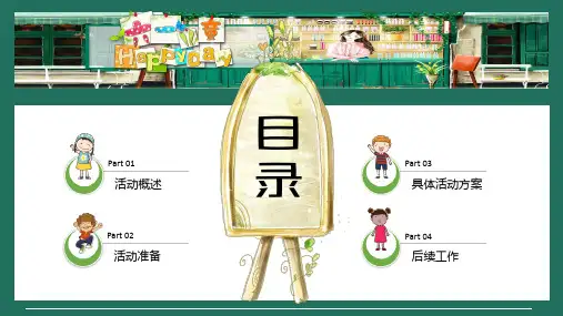 幼儿园亲子活动策划方案教育课件ppt模板