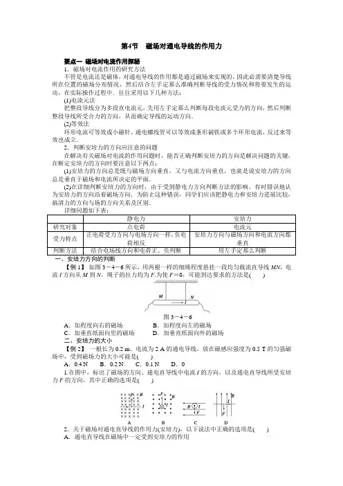 磁场对通电导线的作用力