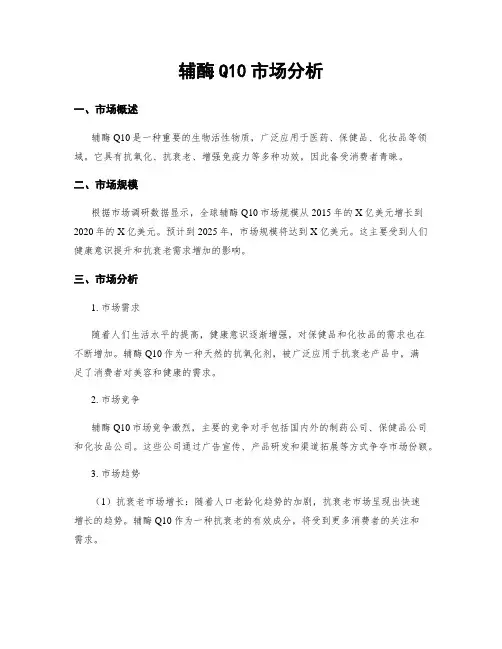 辅酶Q10市场分析