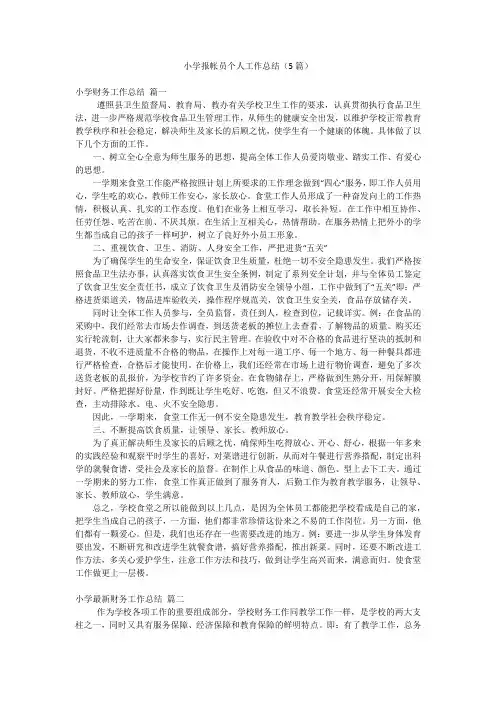 小学报帐员个人工作总结(5篇)