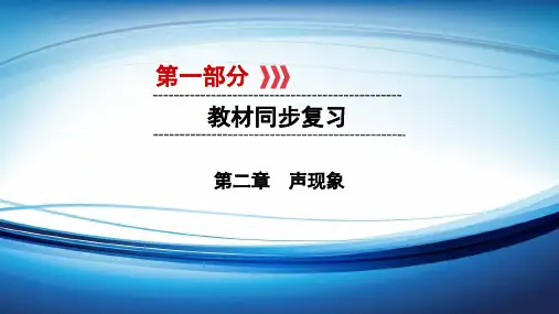 2020年中考物理复习  第2章  声现象(共30张PPT)