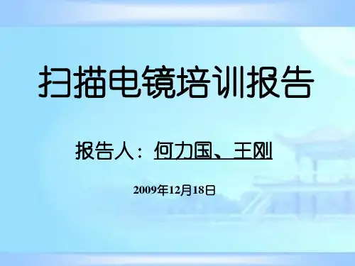 扫描电镜培训报告 ppt课件