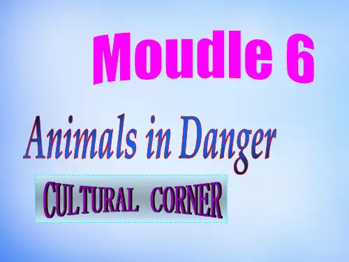 外研版高中英语必修5 Module 6《Animals in Danger》课件1