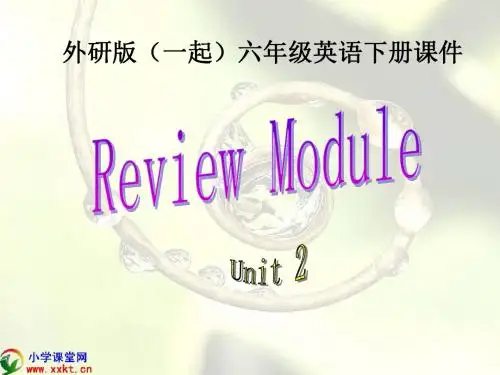 六年级英语下册《Review Module Unit 2》PPT课件之一(外研版一起)