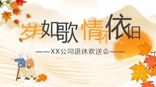 中国风退休欢送会照片集PPT模板
