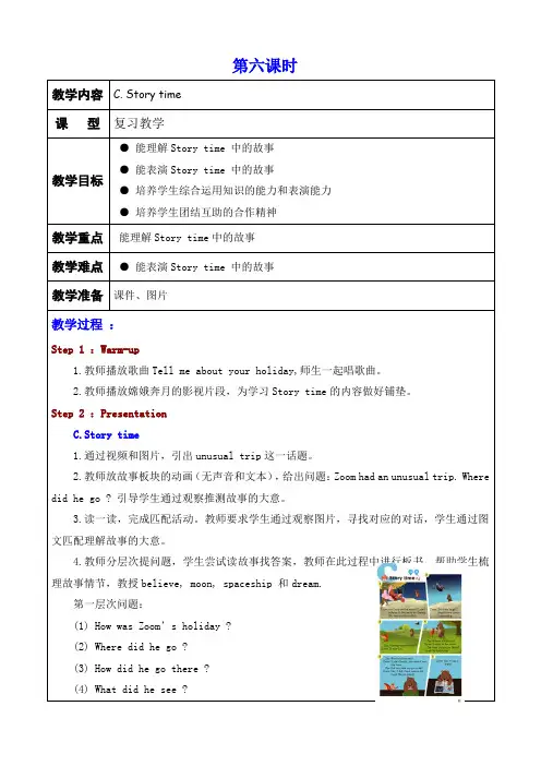 新版PEP小学六年级英语下册Unit_3_Where_did_you_go PART C教案