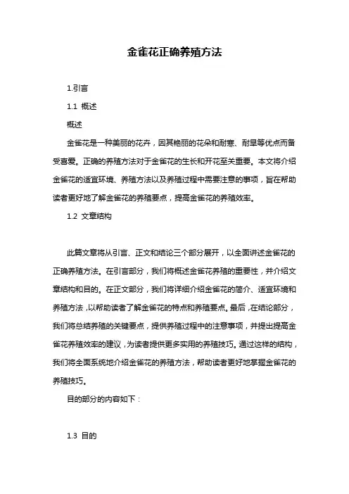 金雀花正确养殖方法