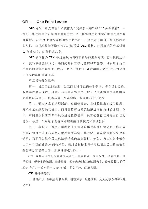 OPL基本介绍