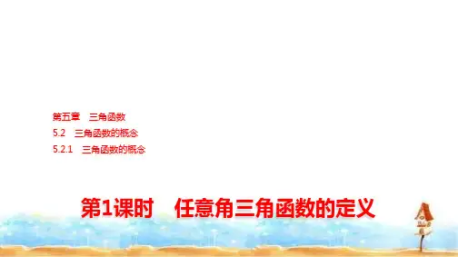 人教A版高中数学必修第一册第五章5-2-1第1课时任意角三角函数的定义课件