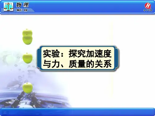 物理必修实验探究加速度与力质量的关系课件