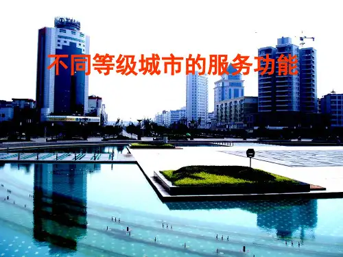 不同等级城市的服务功能