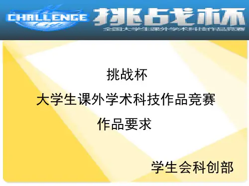 挑战杯作品格式要求内容
